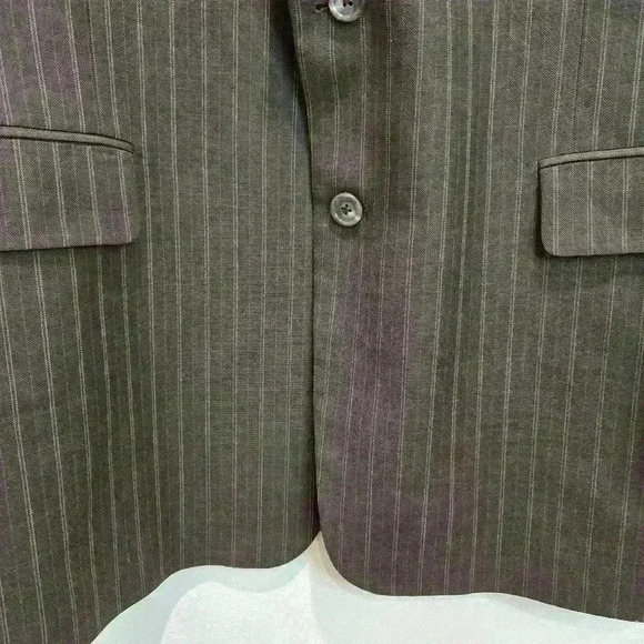 Hickey Freeman Vintage Men's 44R Jacket Sport Coat Wool Cashmere Brown Pinstripe - Picture 6 of 16